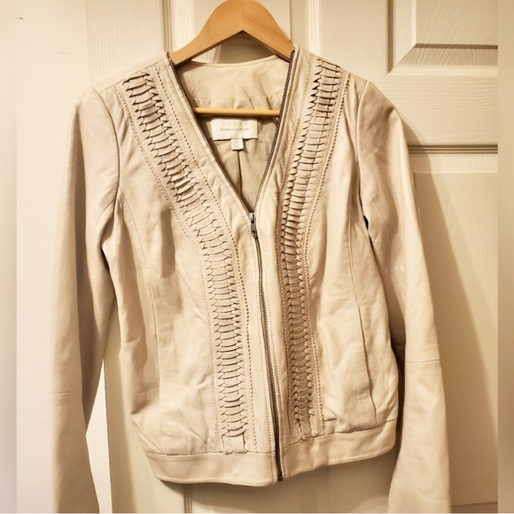 Hinge Cream Tan Leather Jacket - Picture 5 of 10